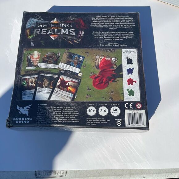 Shifting Realms Board Game Soaring Rhino 2018 Fantasy Elf Dwarf Orc Magic City - Picture 5 of 6